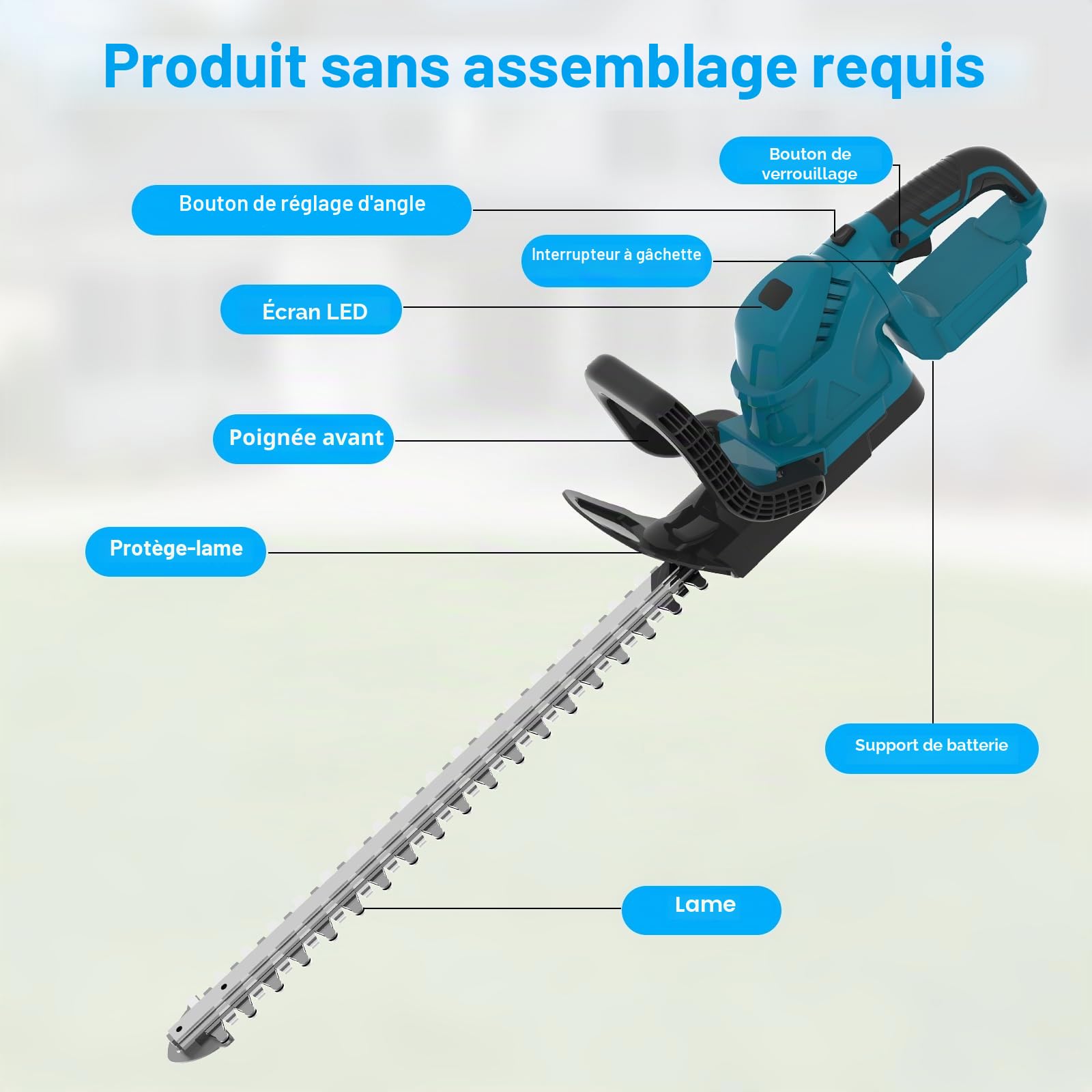 Makita Taille-haie électrique sans fil 52 cm 18 V sans balais tête rotative 180° sans batterie
