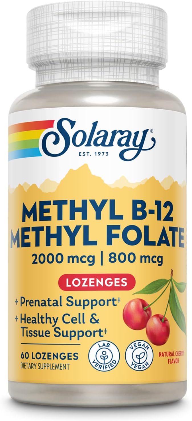 B-12 + Methyl Folate Lozenges | 60 Count