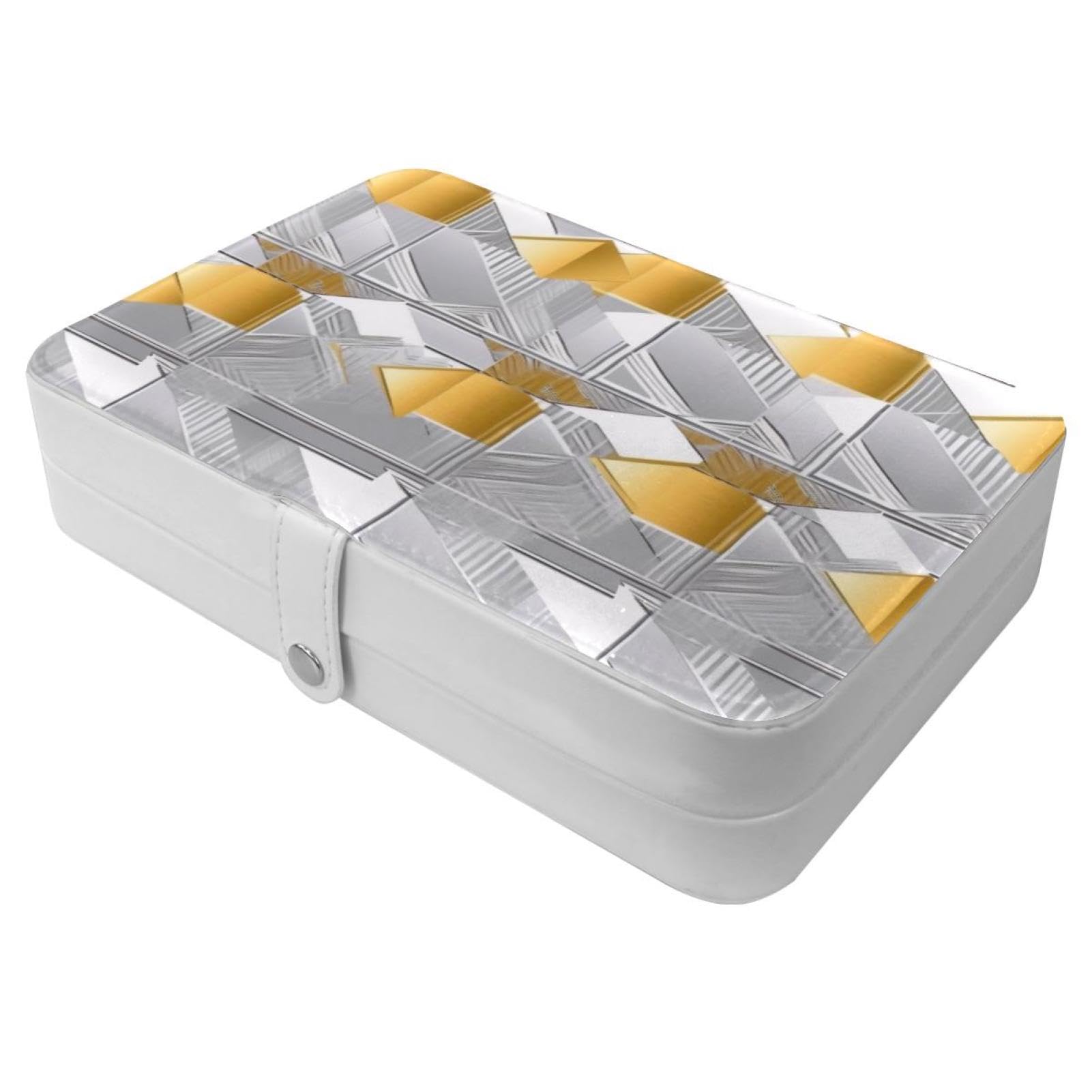 Boîtes de rangement pour boucles d'oreilles et bagues finition dorée