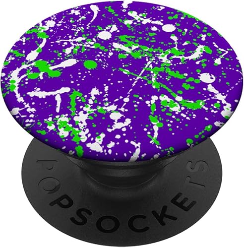 PopSockets PopGrip intercambiables de pintura de neón verde lima púrpura