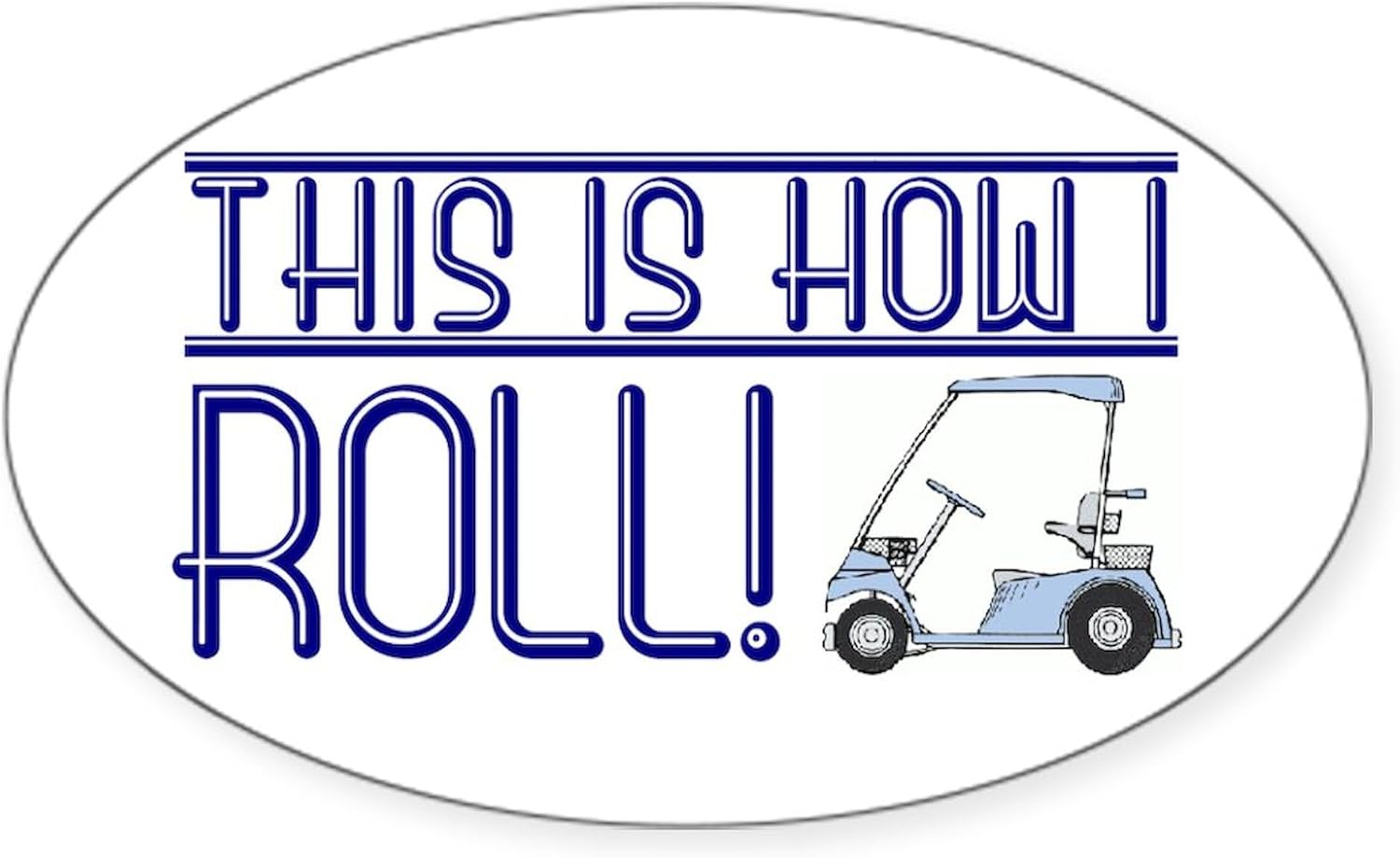 CafePress Golf Sticker Oval Bumper Sticker Car Decal