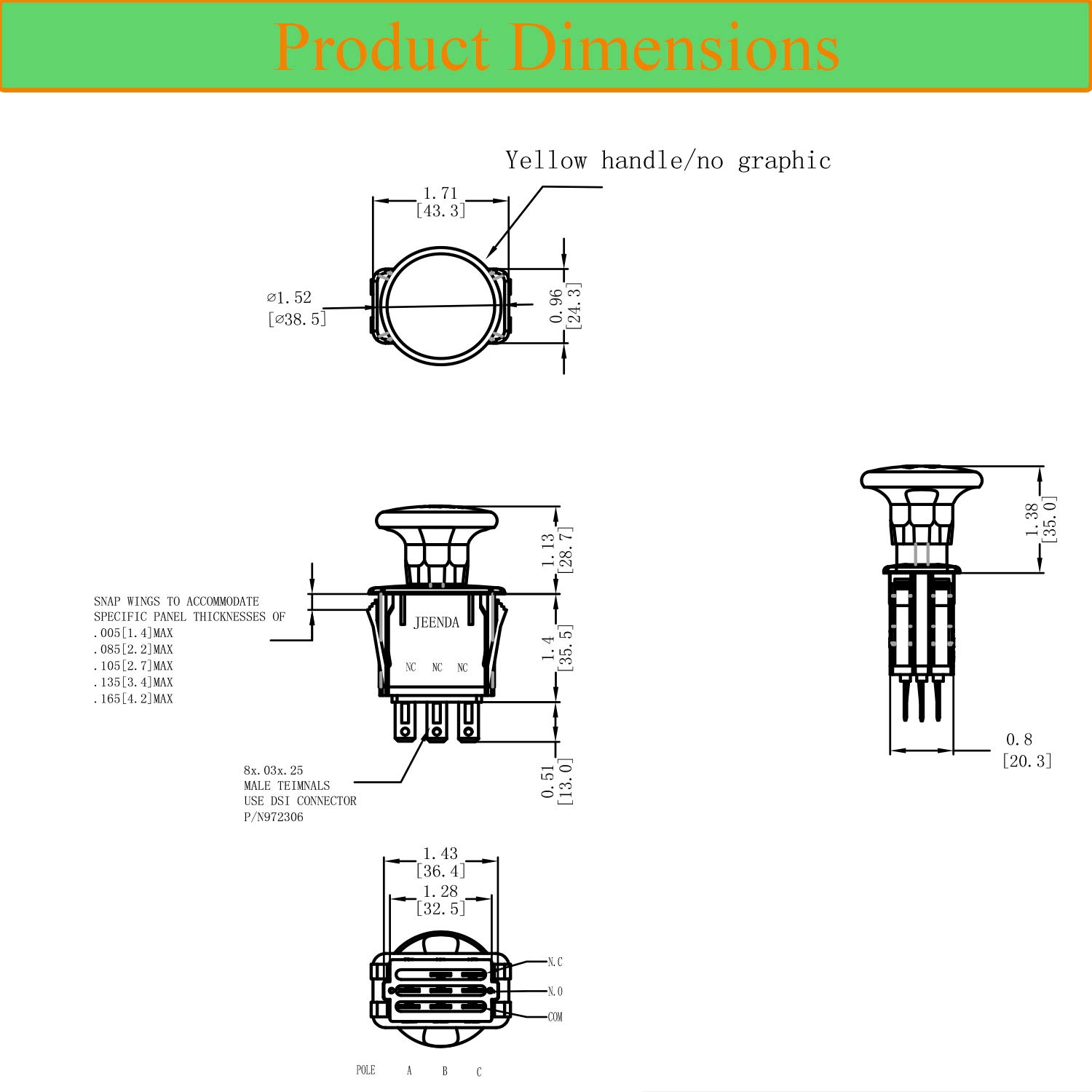 JEENDA Interruptor PTO 114-0279 6274-307 430-101 compatible con Exmark Lazer Z Serial Higher Vantage Toro Commercial Walk-Behind Grandstand