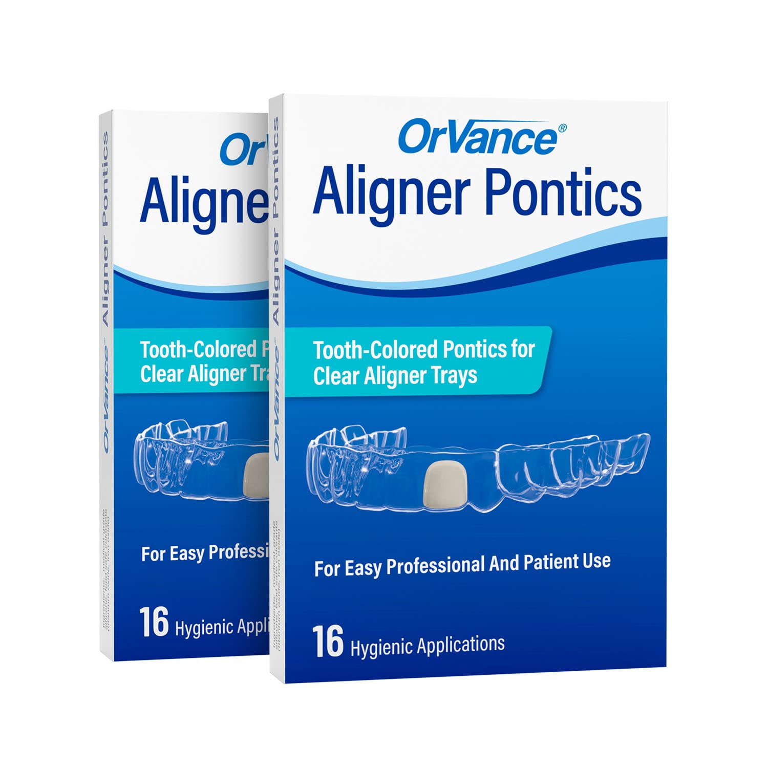 ORVANCE Aligner Pontics | Temporary Tooth Replacement for Aligner Trays and Retainers During Orthodontic Treatment (32 Count)