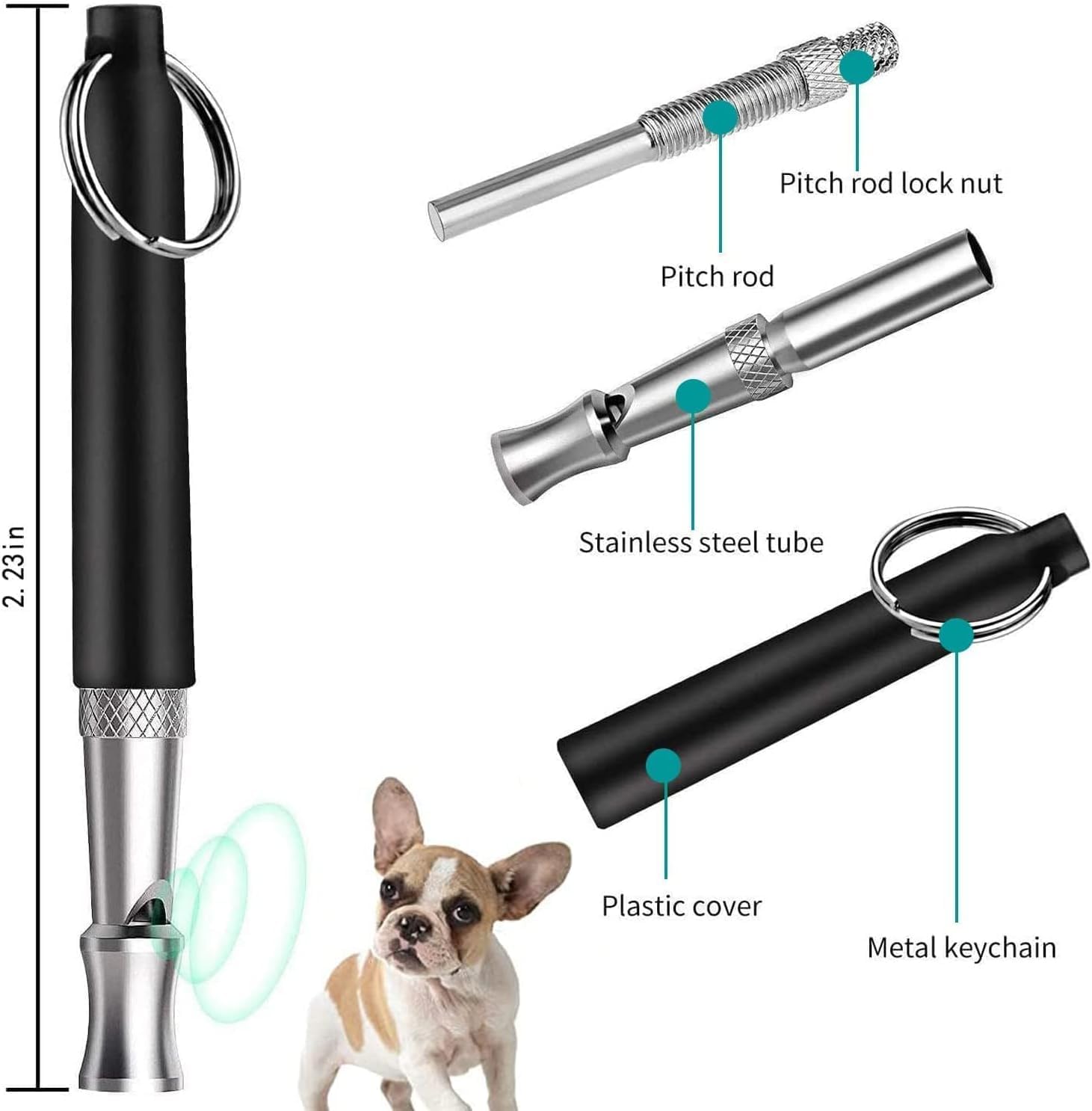 RvPaws Dog Whistle Professional Ultrasonic Dog Whistle to Stop Barking, Recall Training, Ultrasonic Silent Dog Whistle Training to Stop Barking Control Devices for Neighbors Dog, Color May Vary 2