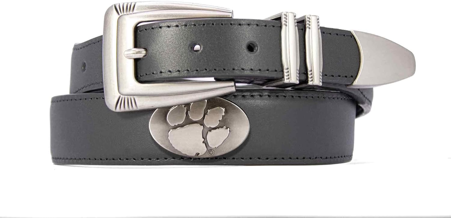 Zeppelin Products Inc. NCAA Clemson Tigers Tip Leather Concho Belt