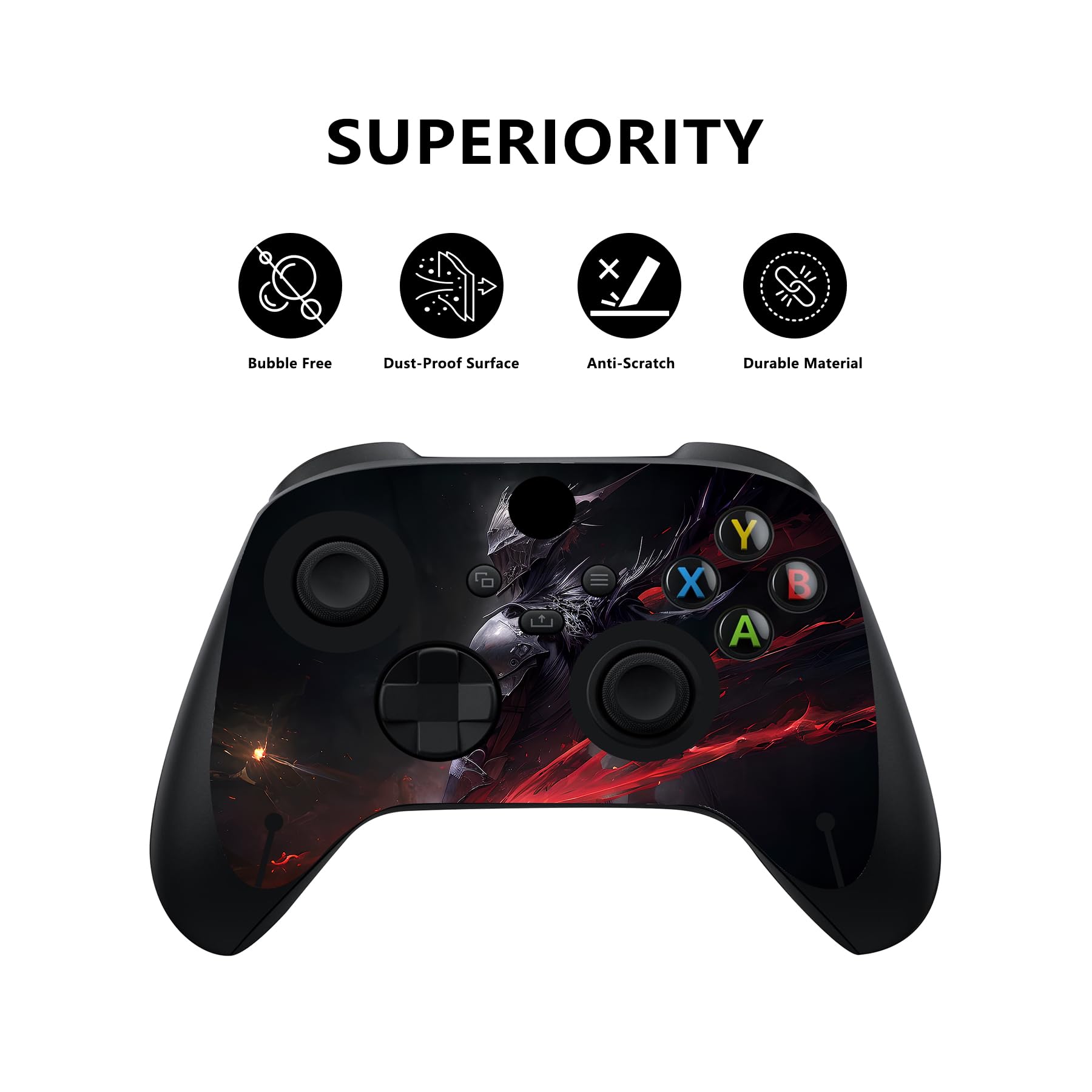 PlayVital Adesivo Skin per Xbox Series X Console&Controller Sticker Decal Cover Vinile per Xbox Series X-Cavaliere dell'Abisso