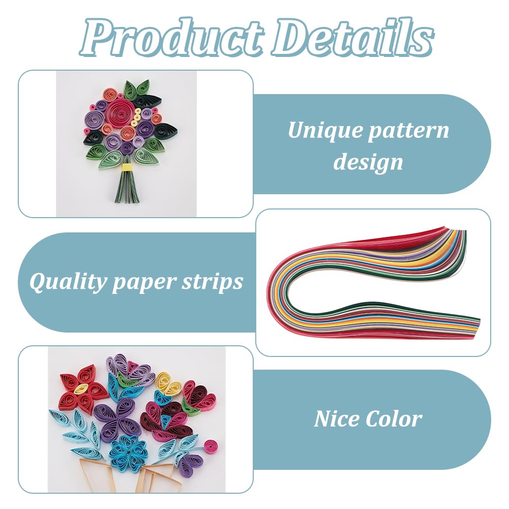 Kit Quilling Per Adulti E Principianti - 20 Carte Con Istruzioni, Strisce Colorate, Attrezzi