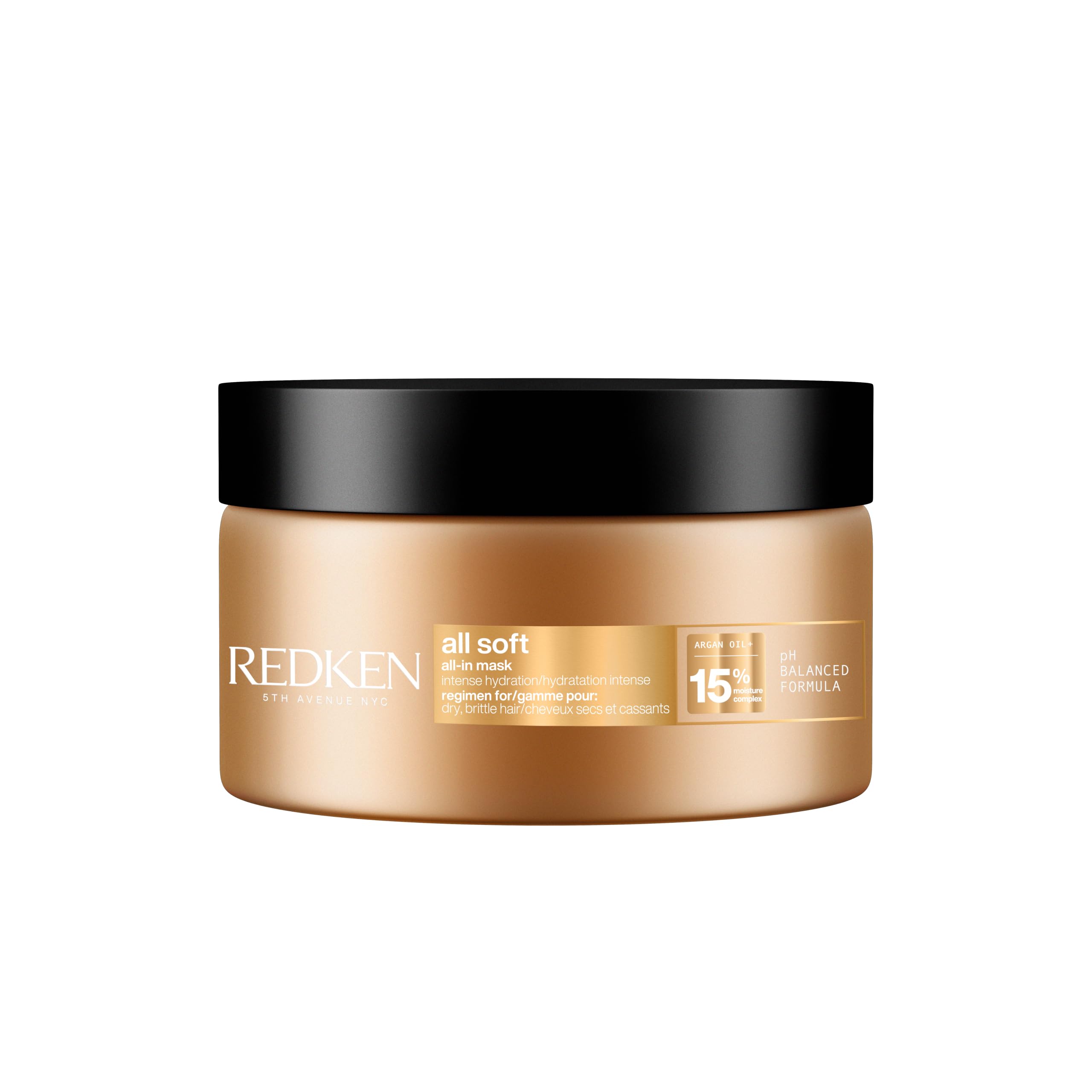Redken All Soft All-In Mask, Intensive Haarpflegekur mit Arganöl & Glycerin für trockenes, sprödes Haar, für intensive Feuchtigkeit