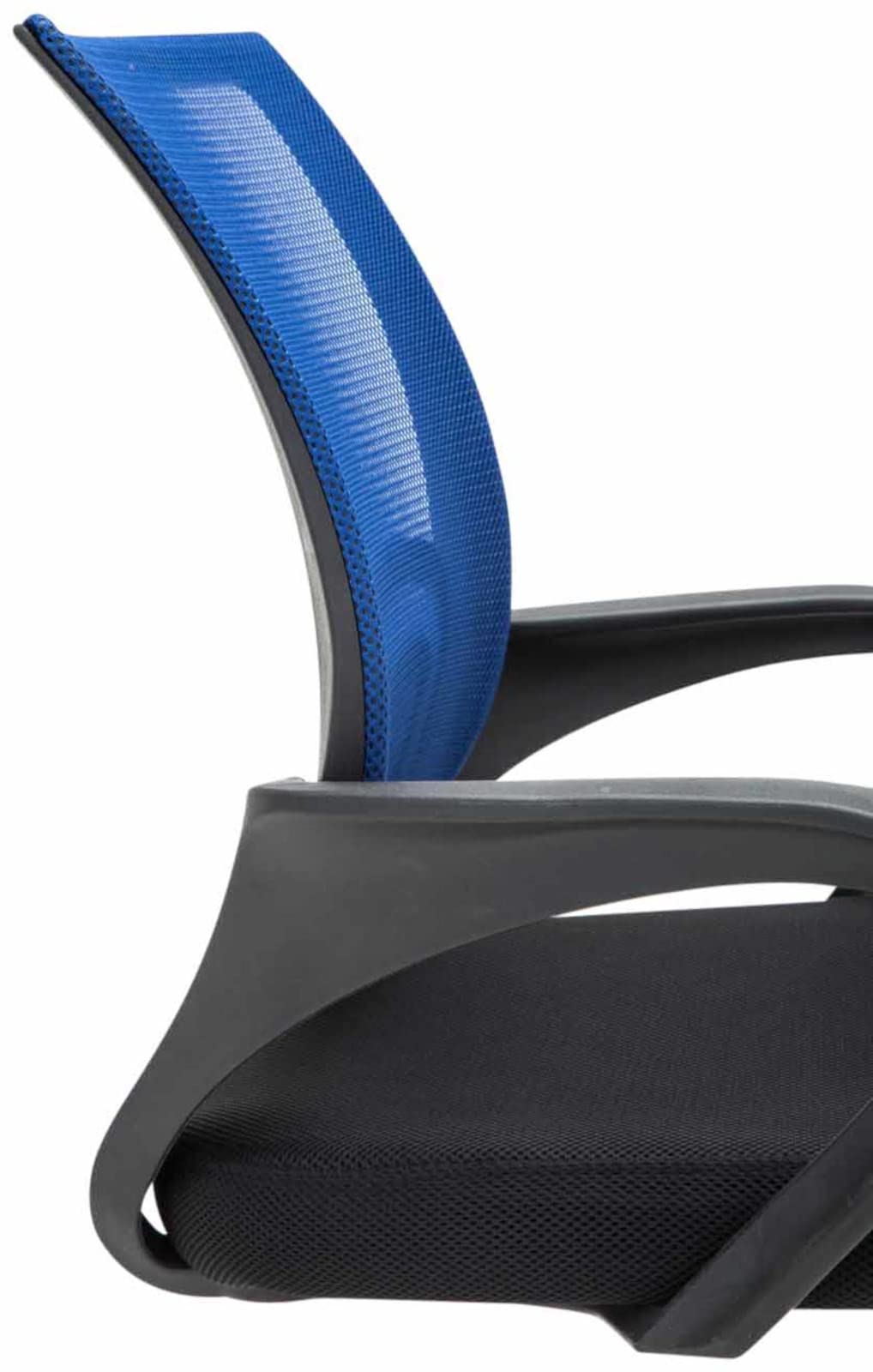 CLP Set 2 Sedie Da Studio Eureka I Seduta In Rete E Telaio In Metallo I Con Braccioli, Colore:blu