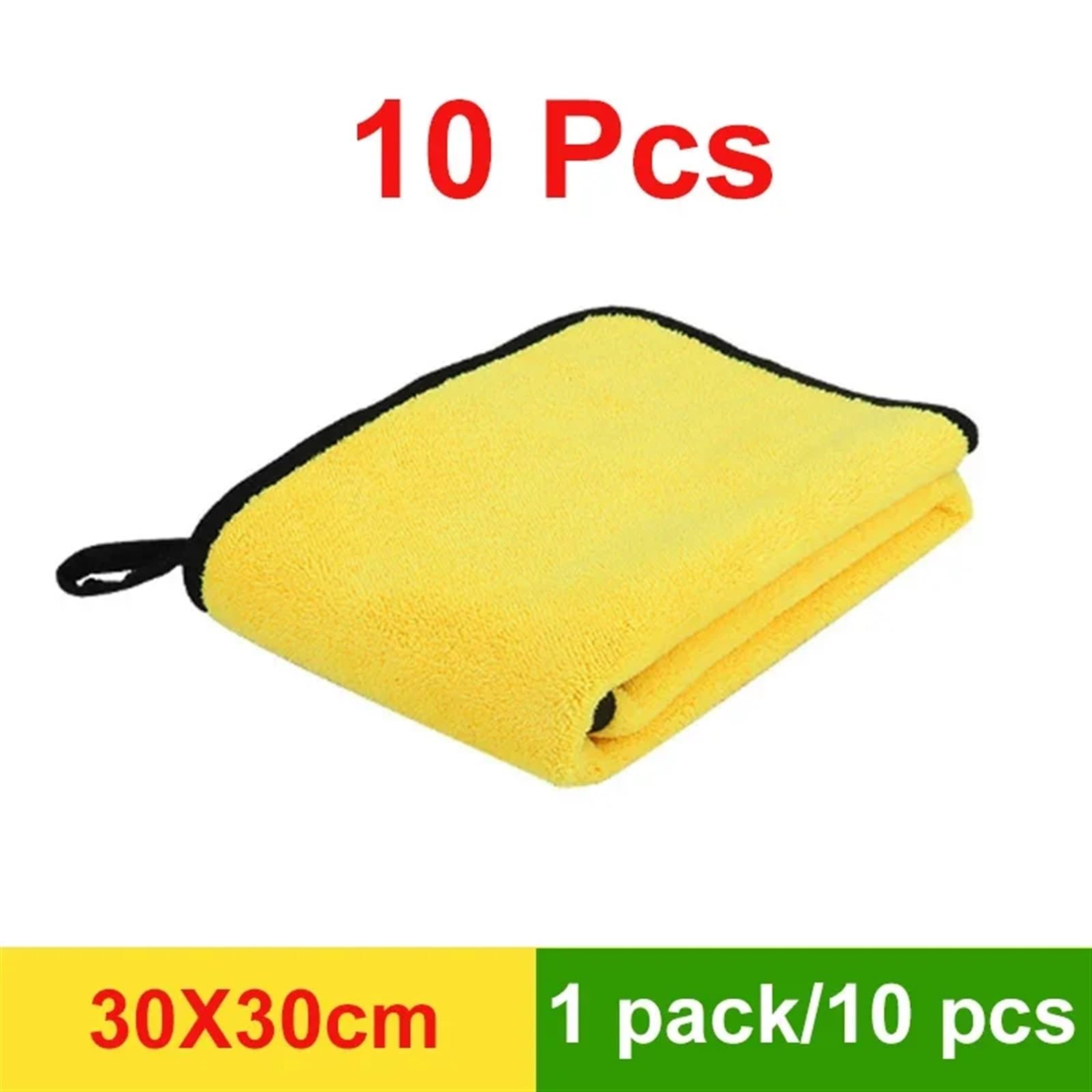 Paño de Limpieza Toalla De Microfibra Extra Suave For Lavado De Coches, Paño De Secado Y Limpieza For El Cuidado del Coche, Toalla Que Nunca Se Raya, 3/5/10 Uds.(Yellow3)