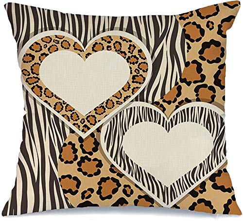 Throw Pillow Covers Case Leopard Contrasts Text Or Animal Predator Beloved Grace Beauty Fashion Leather Textures Decoration Square Decorative Cushion Covers for Sofa Bed Home Decoration 20x20 Inch