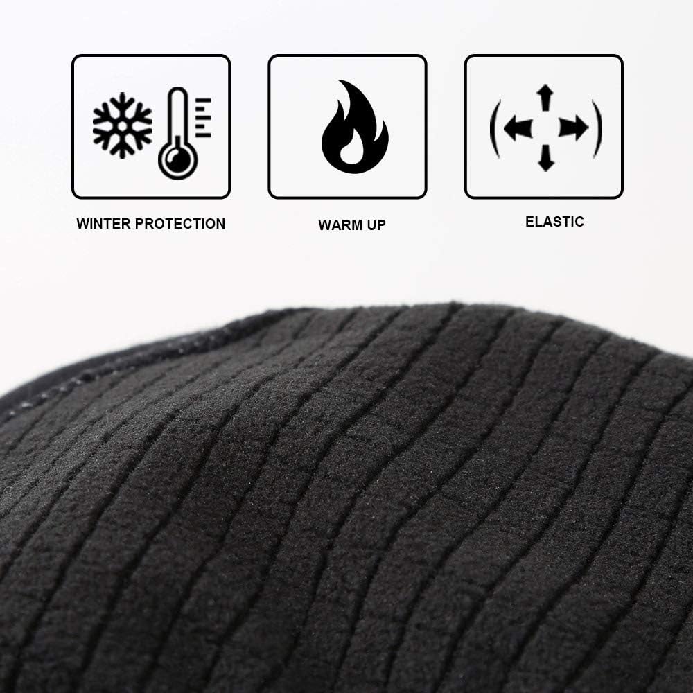 Santic Cycling Skull Cap Helmet Liner Running Bicycle Hat Thermal Fleece Windproof Fits Under Helmets One Size Black 9005