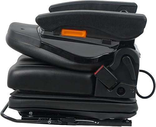 Miniatura 5 de Asientos de tractor DSC hechos para asiento de suspensión universal de tractor con reposabrazos ajustable, bolsa de documentos, asiento de respaldo