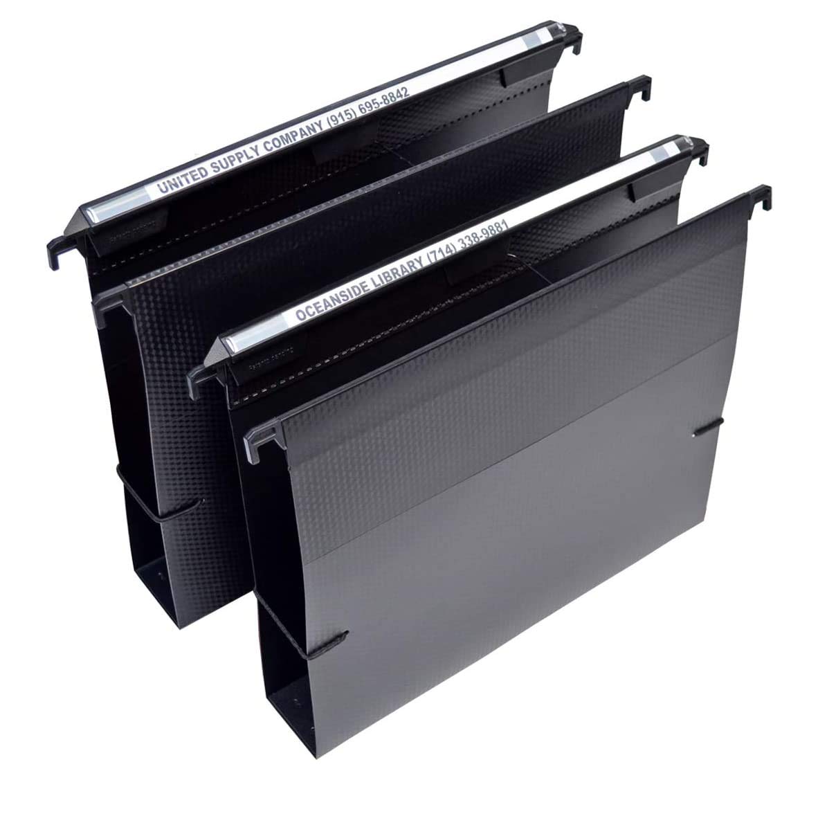Ultimate Office MagniFile Hanging File Folders (Black, 2" Box Base, Set 2)