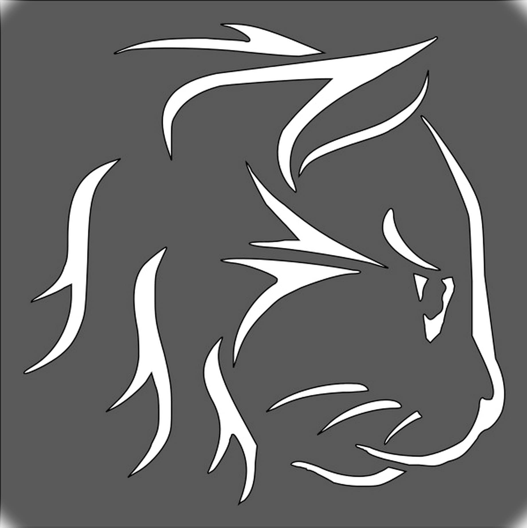 Cat Stencil 5.5 x 5.5 inch Custom Cut Plastic Art Craft Reusable Template Logo for Scrapbooking Wall Wood Glass Painting