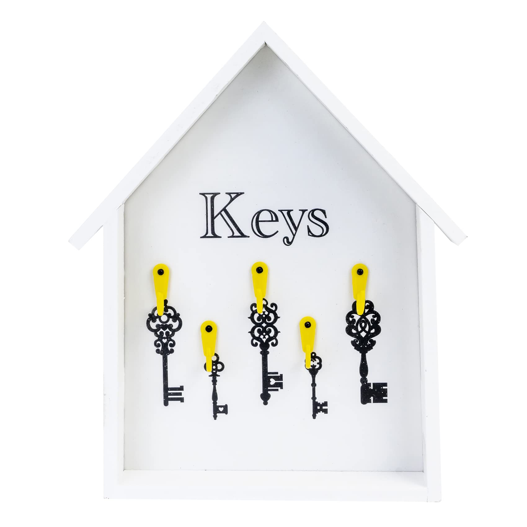 ANKA Wooden Key Holder, Decorative Key Hooks Wall Mounted Hooks, Key Hangers for Wall, Decor Key Chain Holder for Entryway, Hallway, Home, Office - Assorted