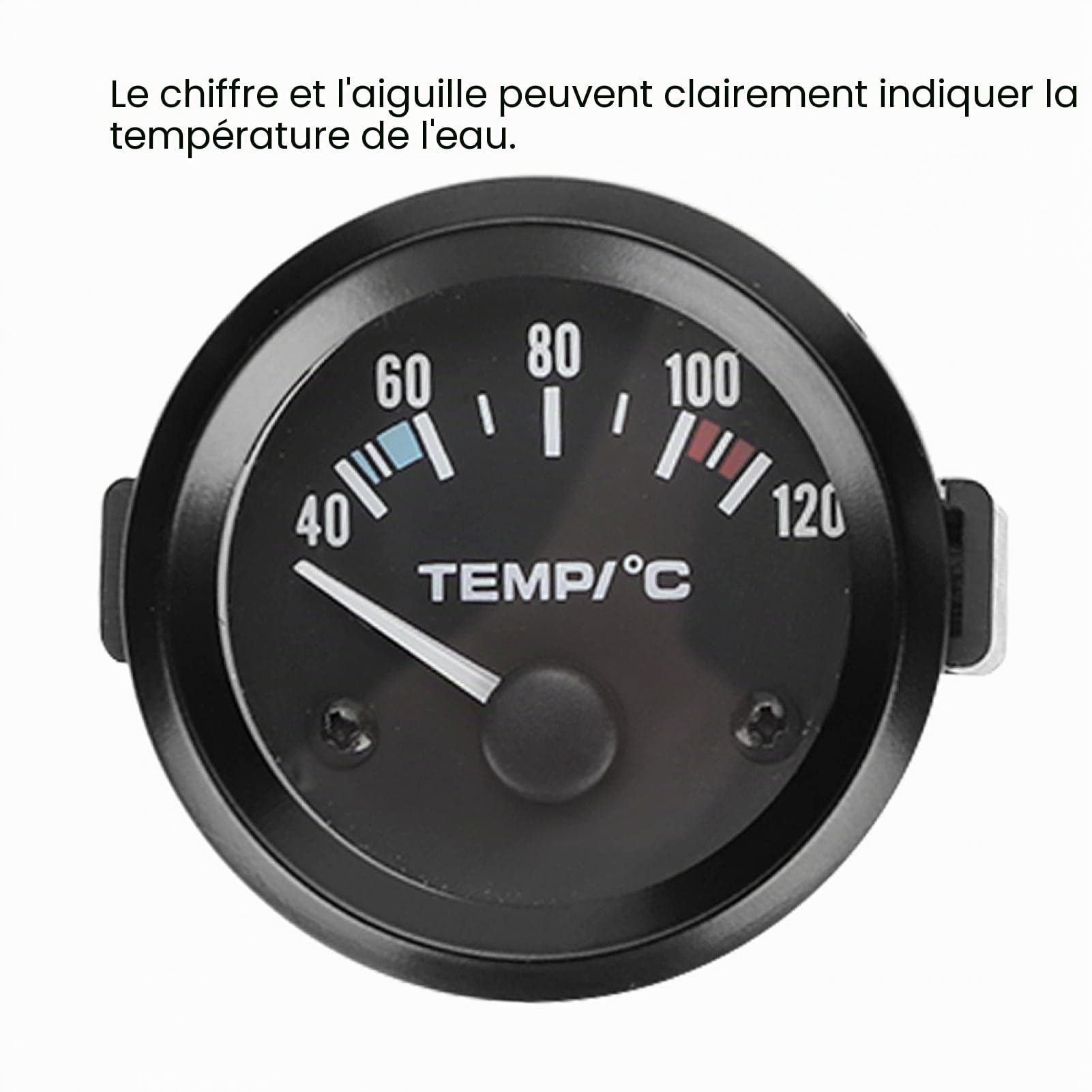 Yctze pour manometre temperature eau 106 pour manometre temperature d'eau Compteur de température de l'eau jauge de température de l'eau de LED numérique de camion automatique universel 2 pouces 52m