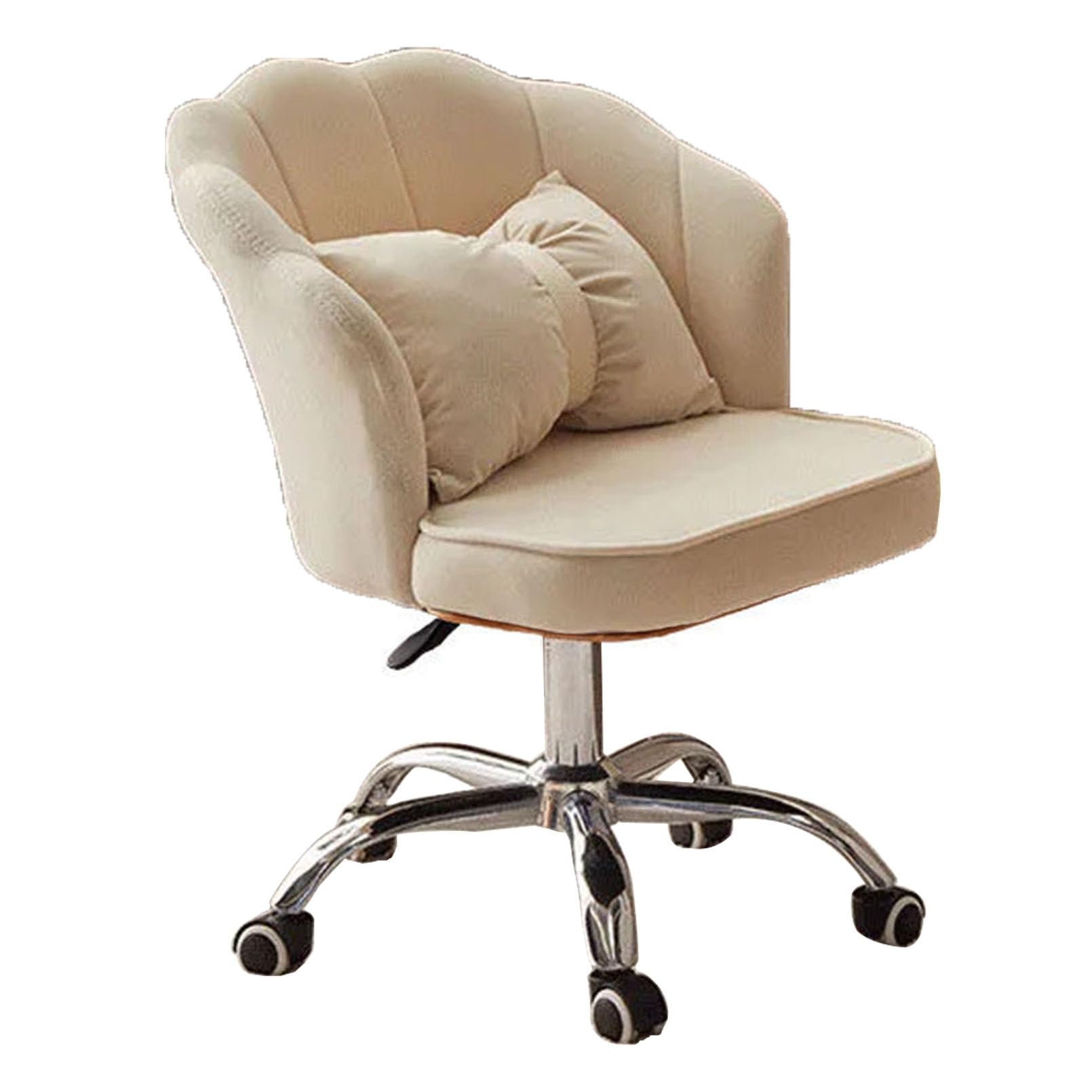 Chaise de bureau sans accoudoirs pivotante avec dossier moyen ergonomique en tissu