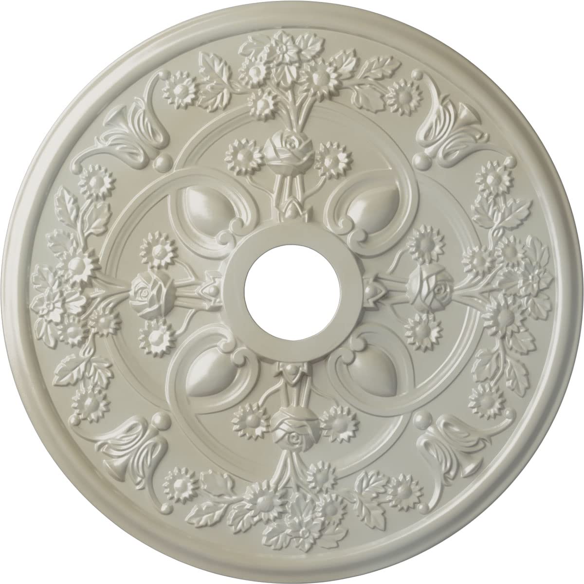Médaillon de plafond en cuivre antique pour sublimer votre lustre de salon