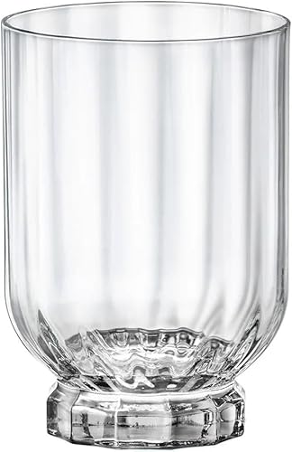 Miniatura 2 de Bormioli Rocco Florian - Juego de 4 vasos dobles de whisky antiguos 1275 onzas Cristalería transparente hecha en Italia apto para lavavajillas