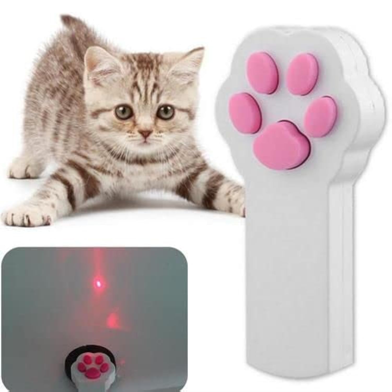 PETS EMPIRE Paw Style Cat Catch The LED, Laser Light Pointer Cat Toys, Light Chaser Pet Toy, Interactive Cats Training Pointer, 5 in 1 LED Pointers Game for Cats, Kittens - 1N (B09Y25N3VS) Amazon Price History, Amazon Price Tracker