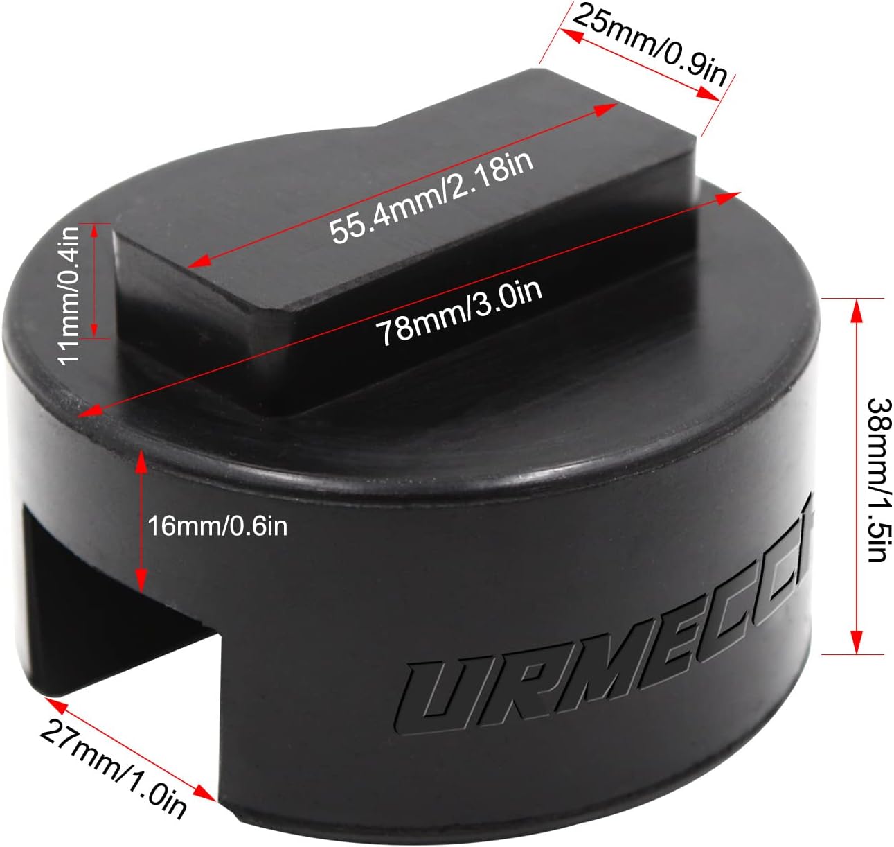 URMECCH Polyurethane Jack Pad for BMW and Mini - Slotted Square 2