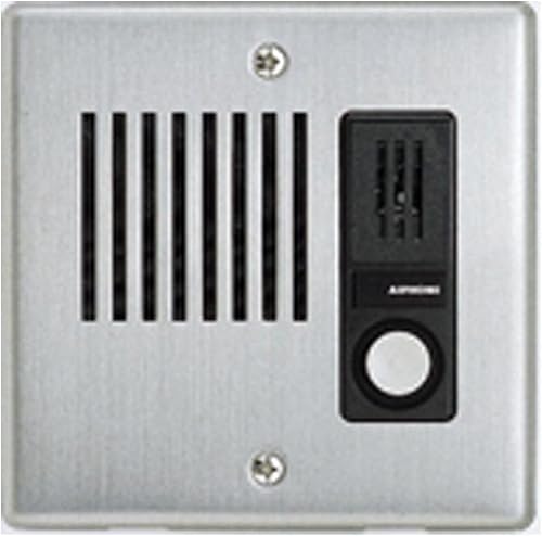 YBS Aiphone - Estación de puerta, placa frontal de acero inoxidable, montaje empotrado