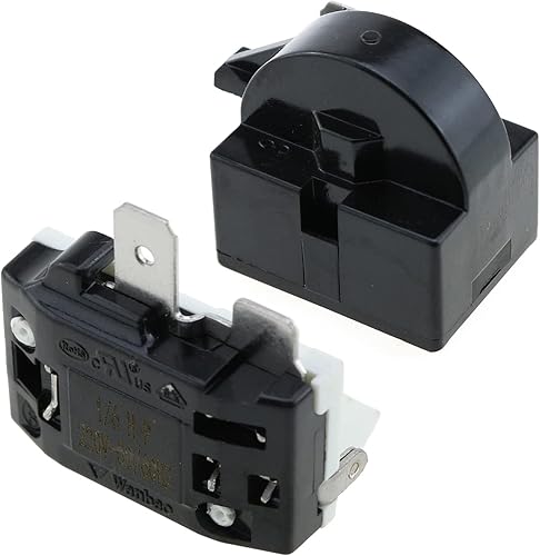 Miniatura 2 de E-outstanding Accesorios para piezas de refrigerador, 1 juego de relé de arranque QP2-4.7 PTC 1 pin 4.7 ohmios y protector de sobrecarga de