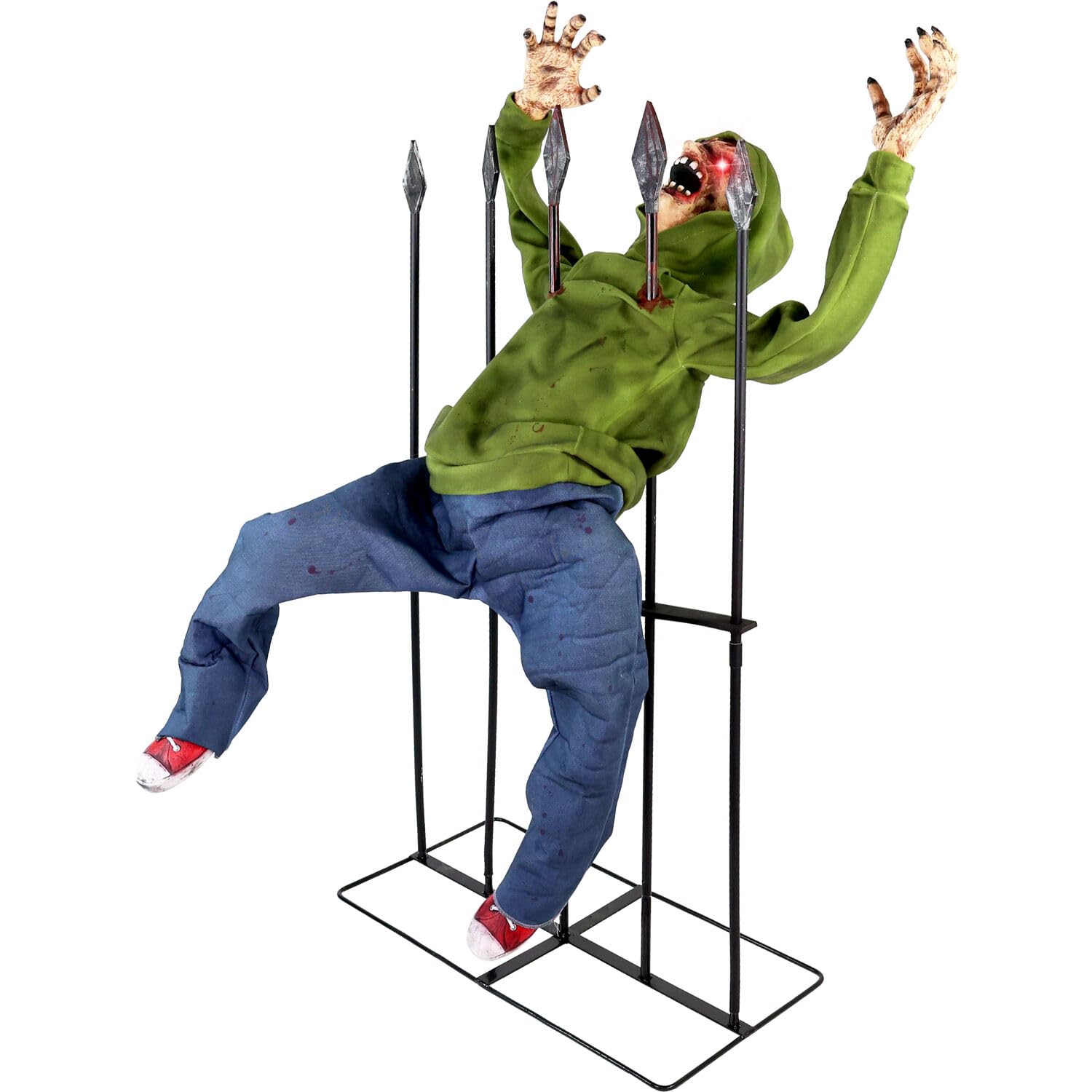 Amazon.com: Haunted Hill Farm 4.4-Ft Animatronic Impaled Zombie