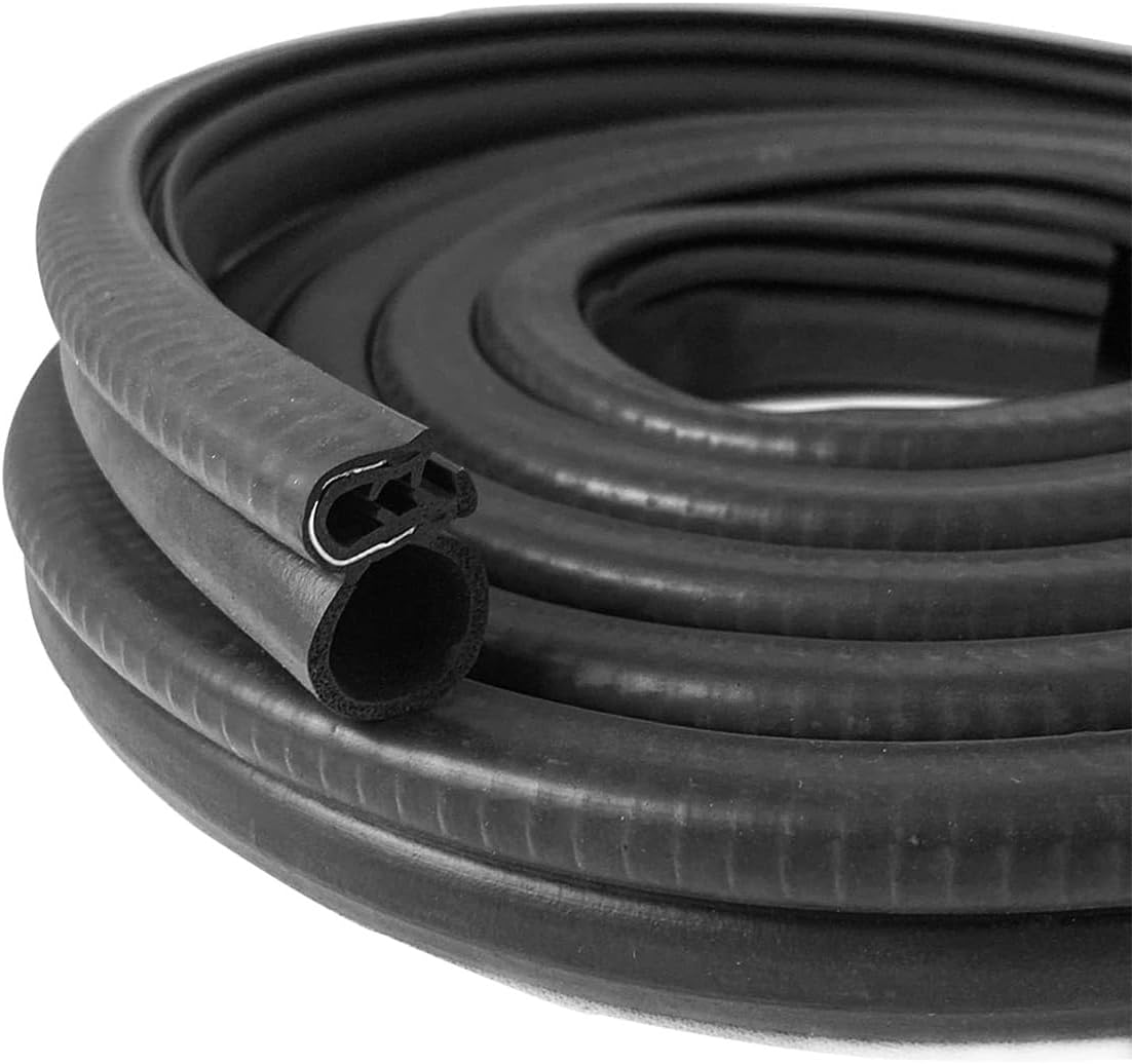 Universal Weatherstrip 10ft Rubber Auto Lock Seal Weatherstrip - Door, Window, Trunk Edge Trim, Universal Fit Truck Weatherstrip - Foto 8