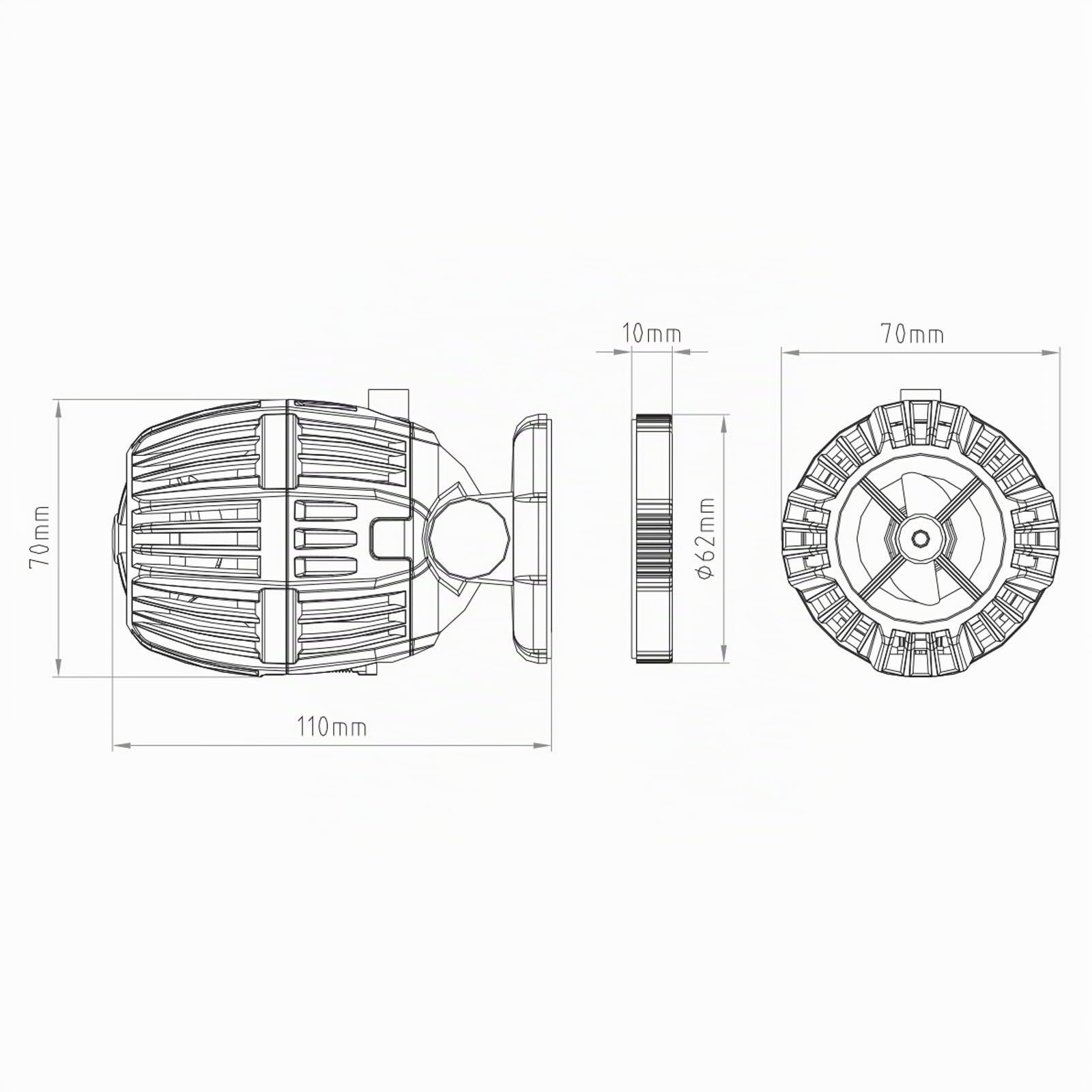 SunSun CW-120 Pompa di movimento per acquari con controller 700-8000l/h 20W Generatore di onde
