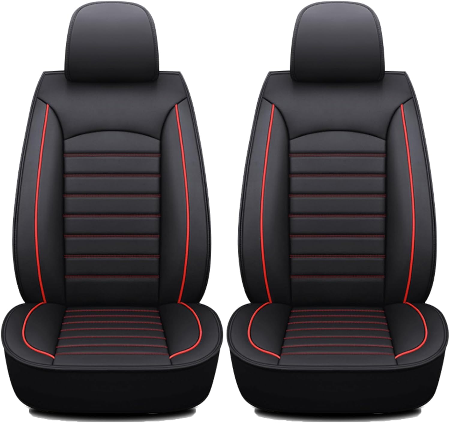 ZGYHESO Car Front Seat Covers for Vw Volkswagen Passat B6 Passat B7 Passat B8 Passat Cc Passat B5.5 Passat B5, Easy Install Automotive Seat Protectors Elasticated Hems,Black-Red