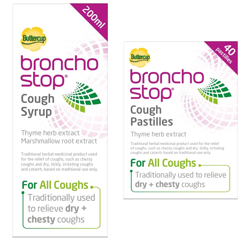 Cough Syrup - For the Relief of Any Cough - 200 ml & Cough Pastilles – Traditionally Used to Relieve Any Type of Cough - Pack of 40 On-the-Go Pastilles