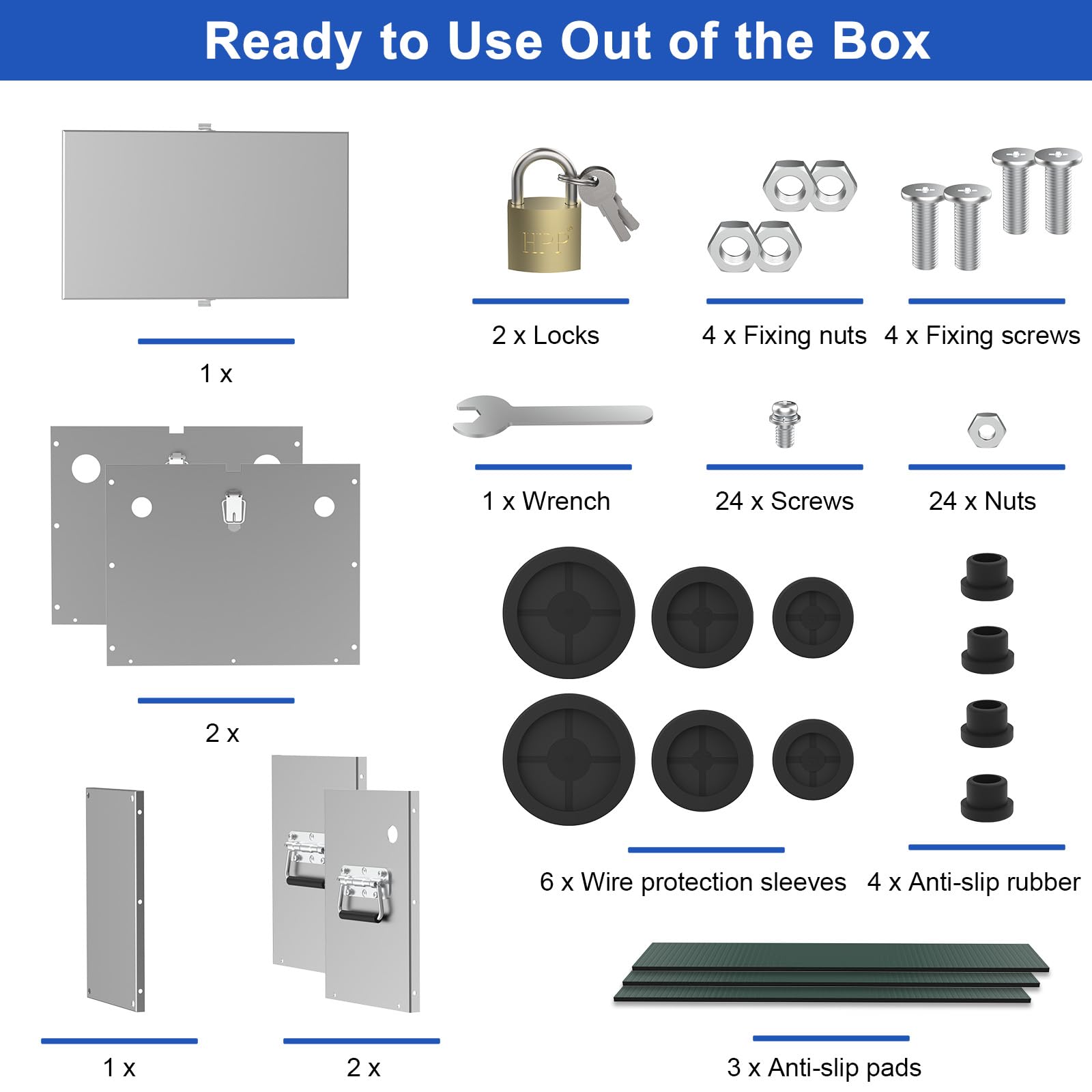 Stainless Steel Batteriebox 12V mit Schloss, H6/H7/H8 Batteriekasten für Autos, Boote, Marine, Wohnmobile und Tauchmotoren