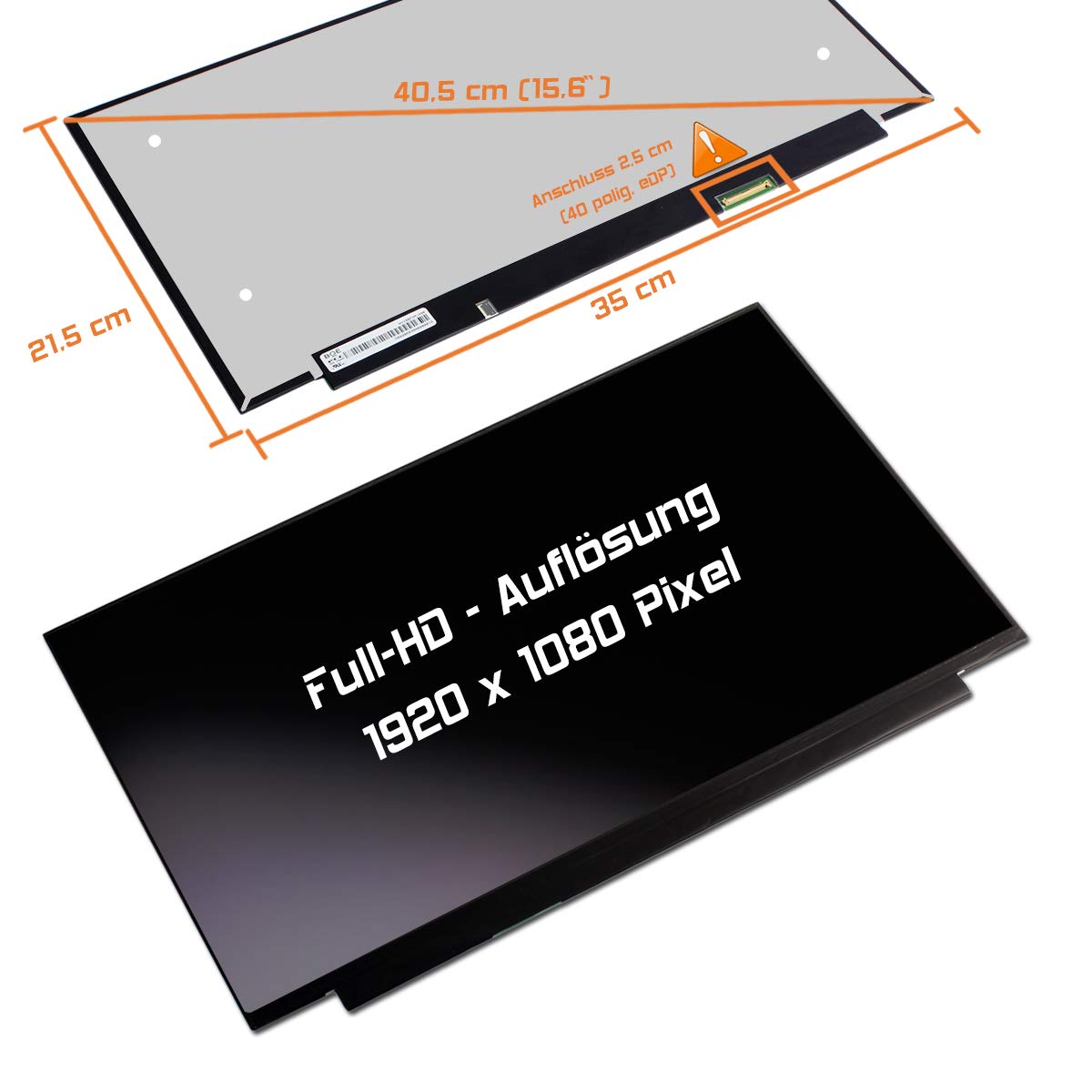 15,6" LED Display matt passend für N156HCA-EAB REV C2 Full-HD