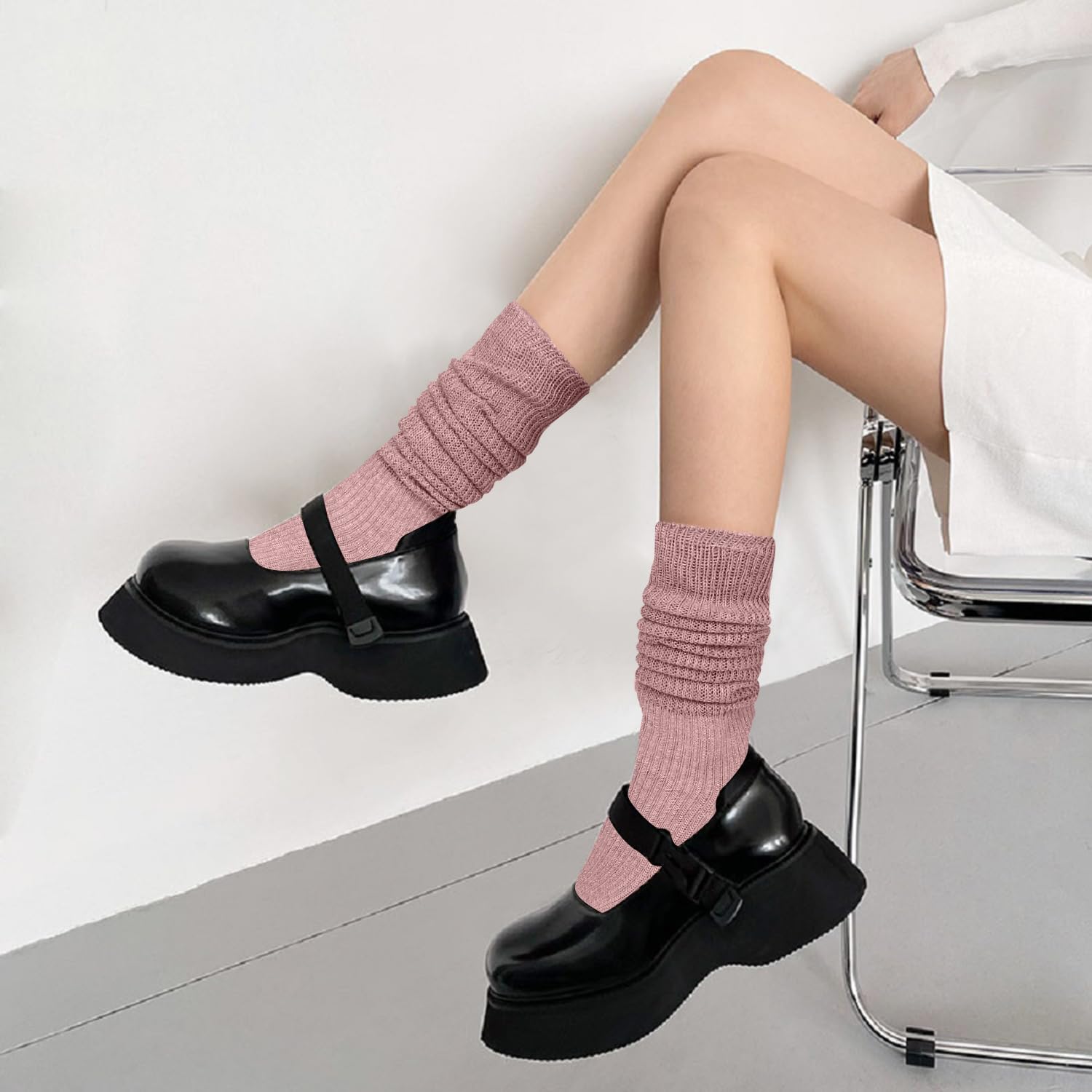 Benefeet Sox Calcetines holgados con purpurina para mujer y niña, bonitos calcetines hasta la rodilla, calcetines largos apilados