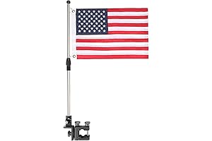 KEMIMOTO Boat American Flag for Boat Rod Holder with Pole