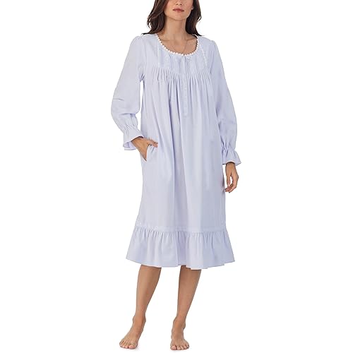 Eileen West Cotton Flannel Long Sleeve Waltz Gown