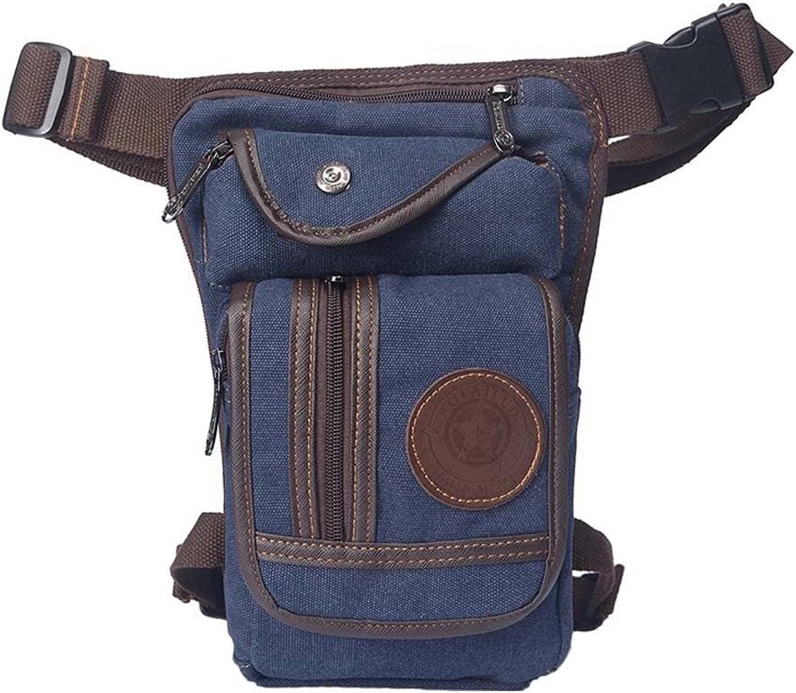Canvas Waist Pack Drop Leg Bag for Men Women,Military Tactical Fanny Pack Thigh Pack Pouch for Hiking Climbing Cycling.