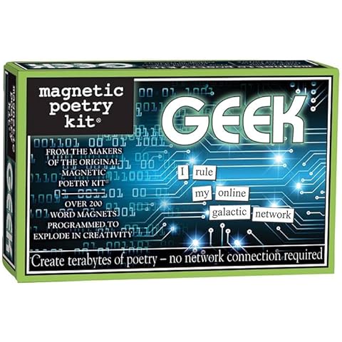 Magnetic Poetry - Geek Kit - Words for Refrigerator - Write Poems and Letters on the Fridge - Made in the USA Cover