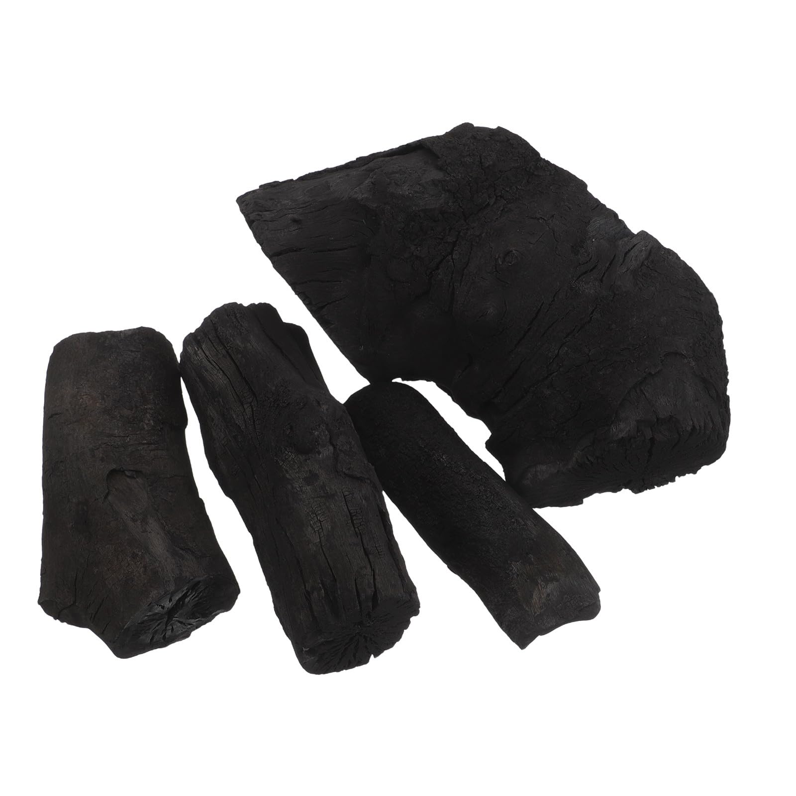 Carbón para Barbacoa de Madera de Fruta Negro, Briquetas de Carbón Natural para Asar Combustión Prolongado, Adecuado para Parrillas y Chimeneas