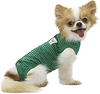 Vista 7 de LOPHIPETS Pijama de camisa para perro para niña, se adapta a 10-14 libras, Shih Tzus, mini caniches, bichones, rayas azules, XL