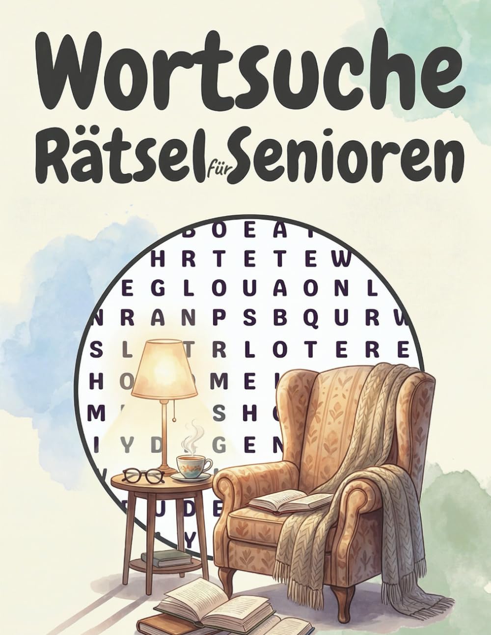 Wortsucherätsel für Senioren. Große Schrift Rätsel für ältere Menschen, Einfache und entspannende Wortsuche zur geistigen Aktivierung bei Alzheimer und Demenz.