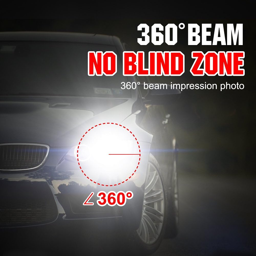 XCSOURCE H4 High/Low Beam LED Car Headlight bulbs, 100W 8000LM Bulbs Built-in Cooling Fan 6500K White LD1032