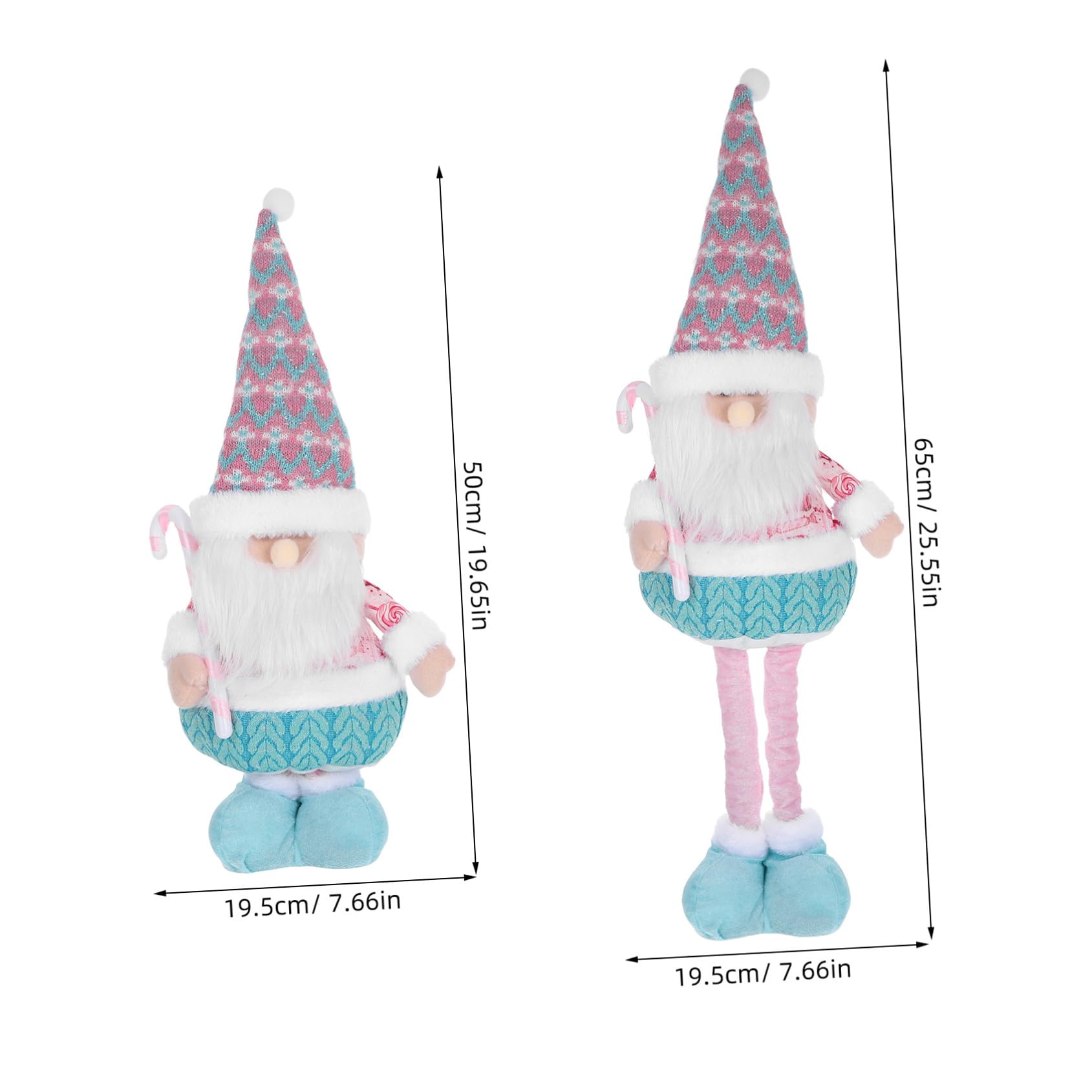 Uonlytech Statuetta Di Babbo Natale Con Gambe Telescopiche Decorazione Natalizia Da Tavolo Figura Artigianale Per Feste Di Natale Stabile e Facile Da Riporre