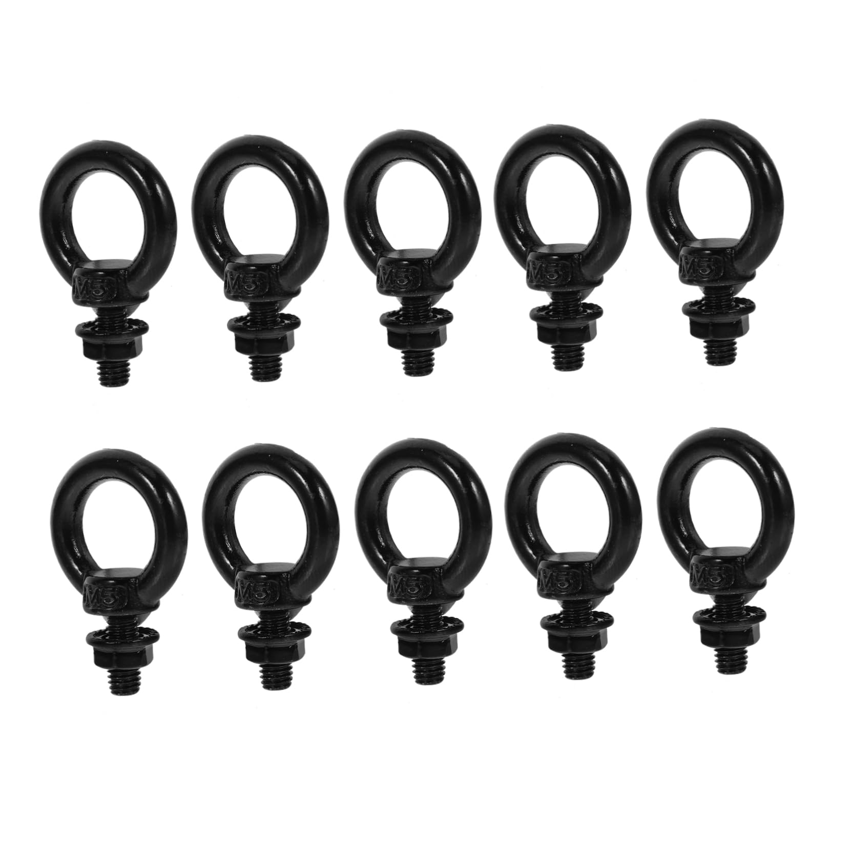 SOLUSTRE 10Pcs Lifting Eye Bolt Heavy Duty Eye Screw Anchors for Industrial Home Use Easy to Install Ring Nuts for Versatile Applications
