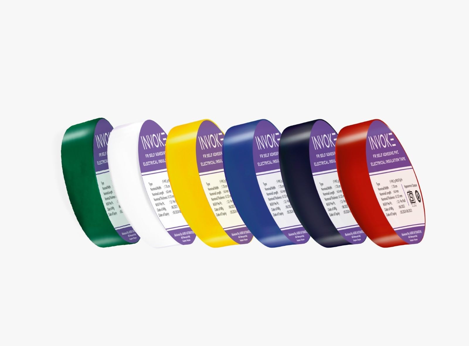 Invoke Self Adhesive PVC Electrical Insulation Tape, Pack of 10 BLACK Rolls (6m each) (B0CLKQL2V1) Amazon Price History, Amazon Price Tracker