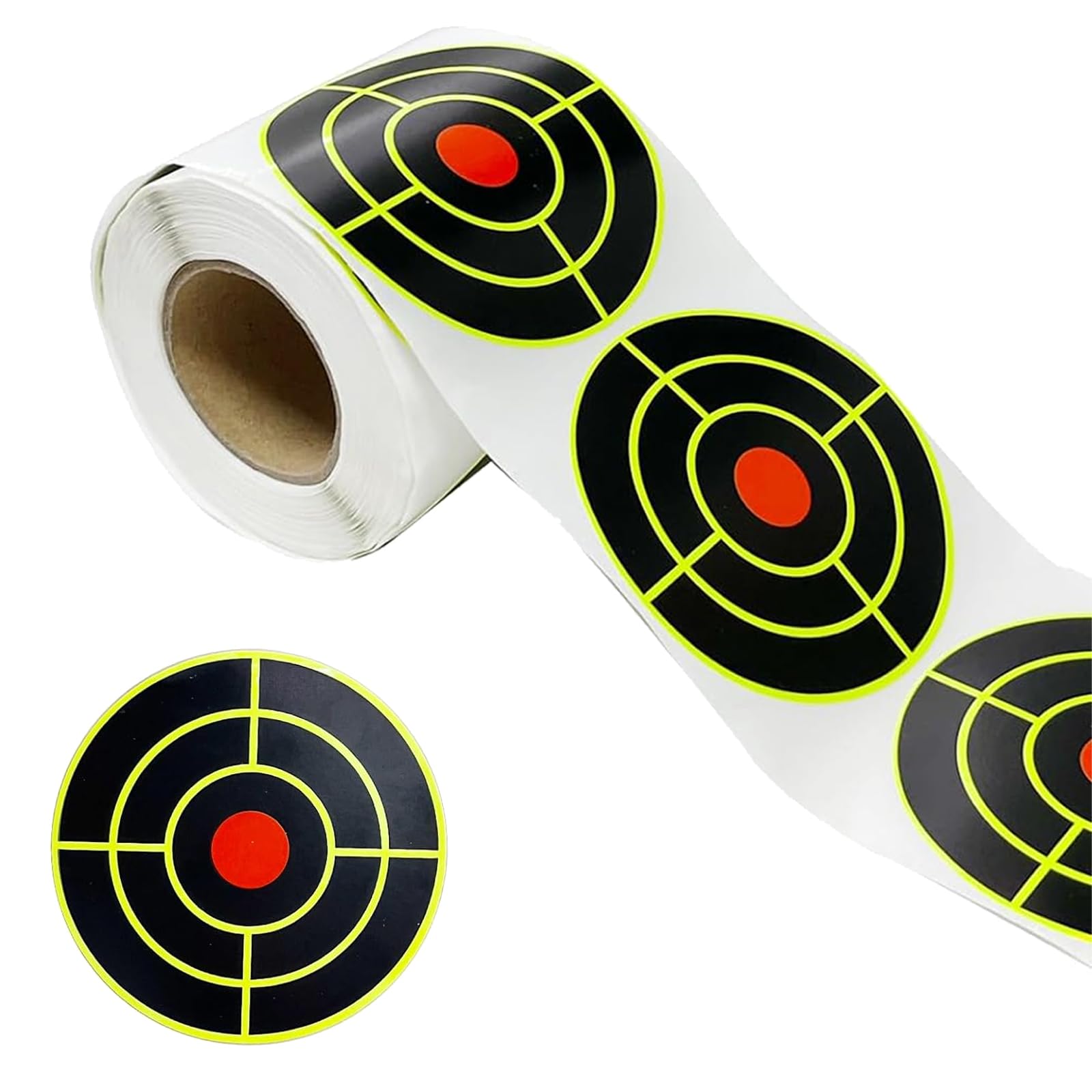 PATIKIL Archery Target Stickers Shooting Target Stickers 76mm 200pcs Self Adhesive Fluorescent Shooting Practice Orange Black