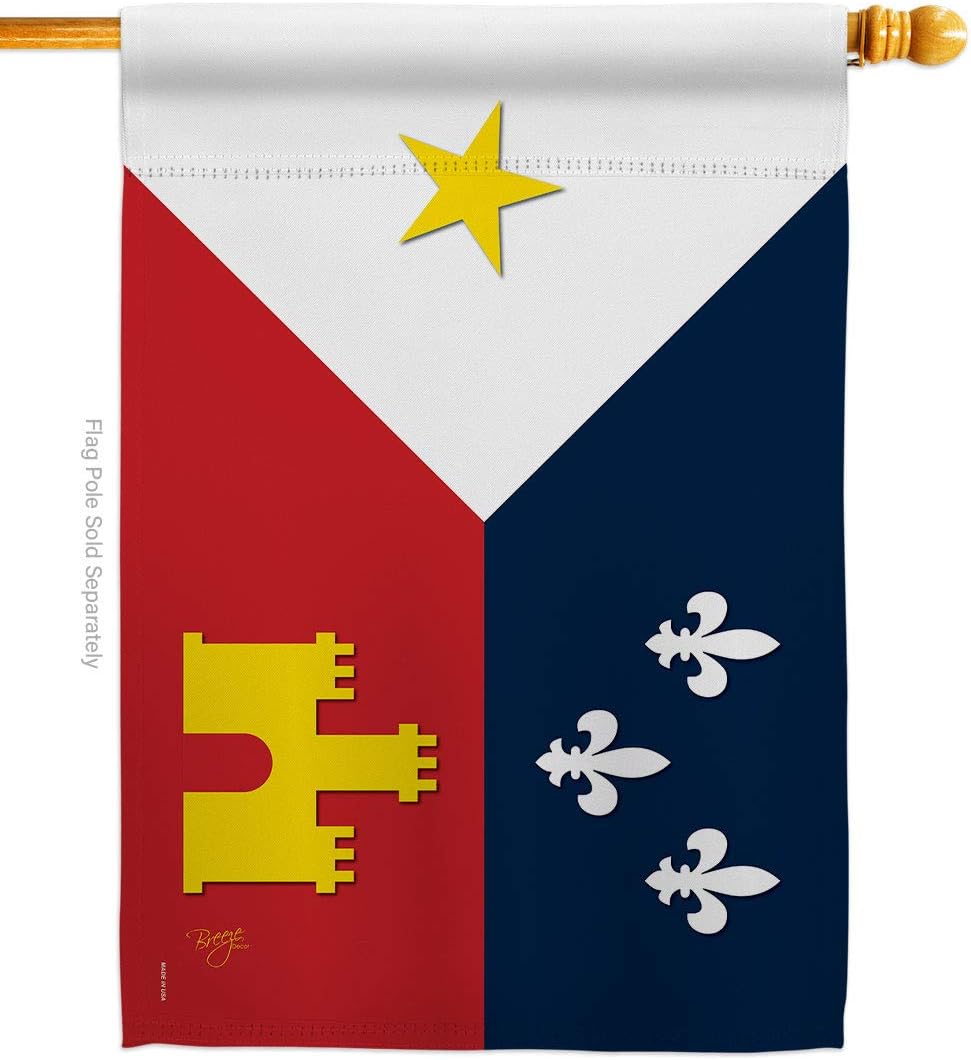 Breeze Decor - Acadiana Interests - Everyday Impressions Decorative Vertical House Flag 28" x 40" Printed In USA