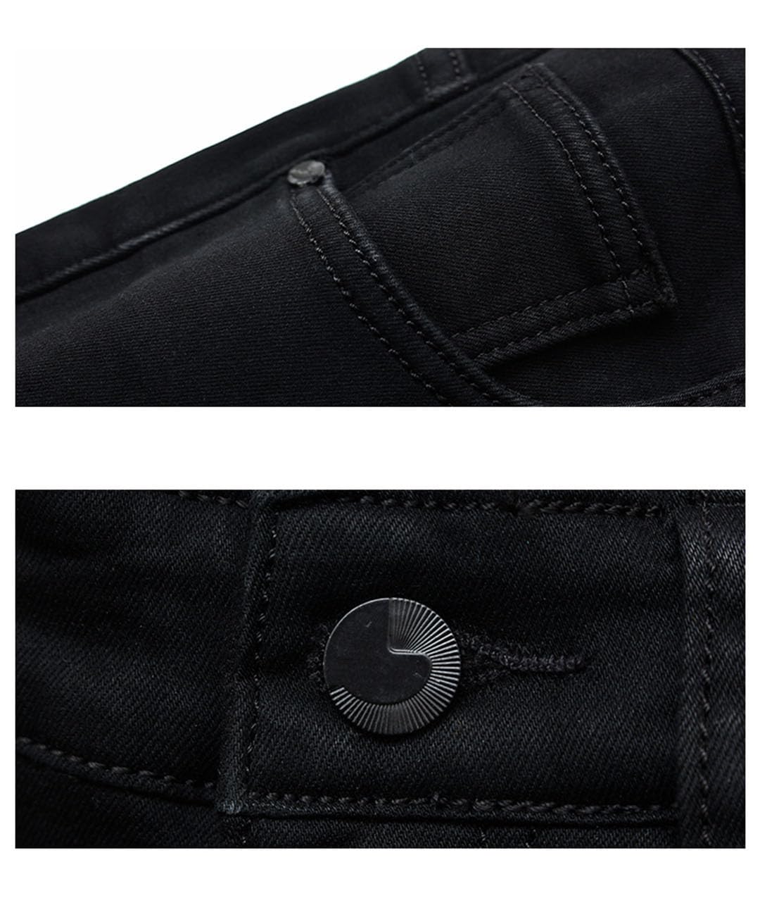 Vogrtcc Pantalones Vaqueros Elásticos para Hombre Business Slim-Fit Casual